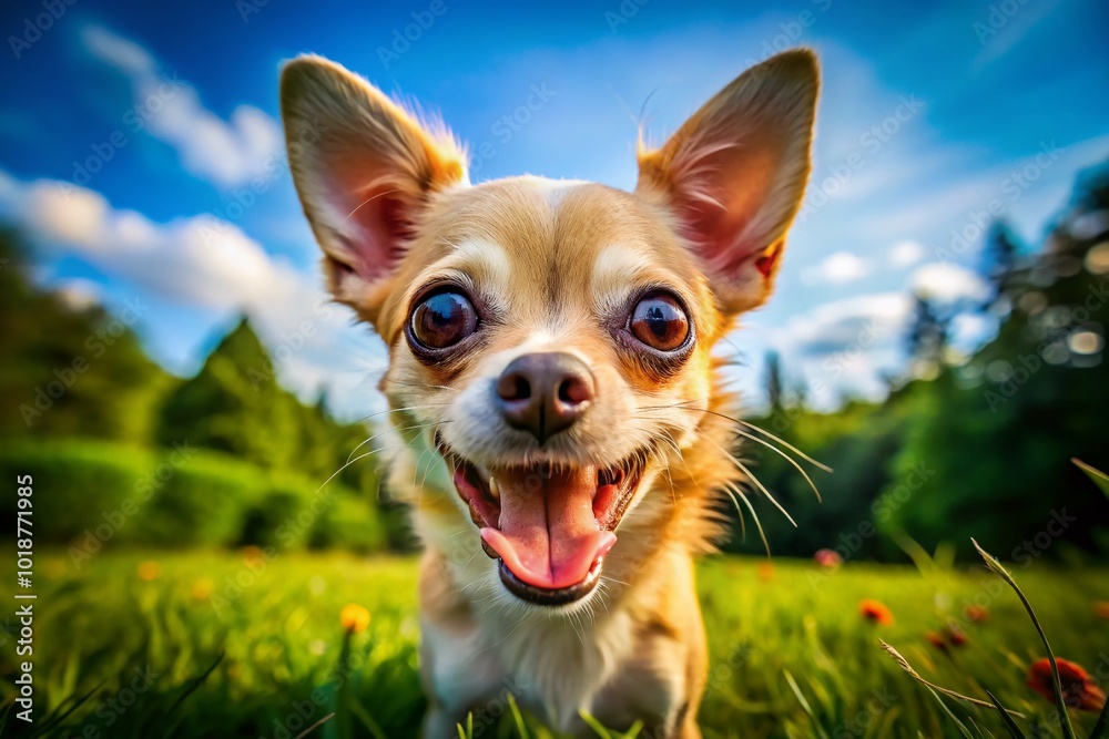 Energetic and Playful Mad Chihuahua with Expressive Eyes Captivating Viewers with Its Antics Energetic and Playful Mad Chihuahua with Expressive Eyes Captivating Viewers with Its Antics