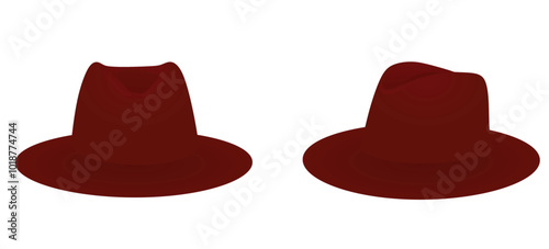 Red  cowboy hat. vector illustration