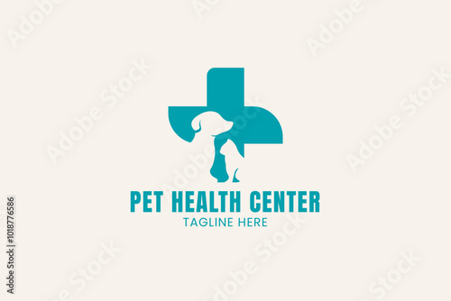 Minimalist elegant pet health care logo