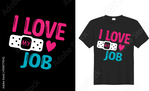 nurse love job t shirt design