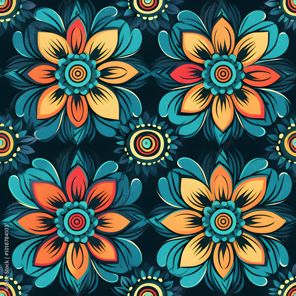 intricate floral mandala pattern, perfect for use as backgrounds or on fabric intricate floral mandala pattern, perfect for use as backgrounds or on fabric