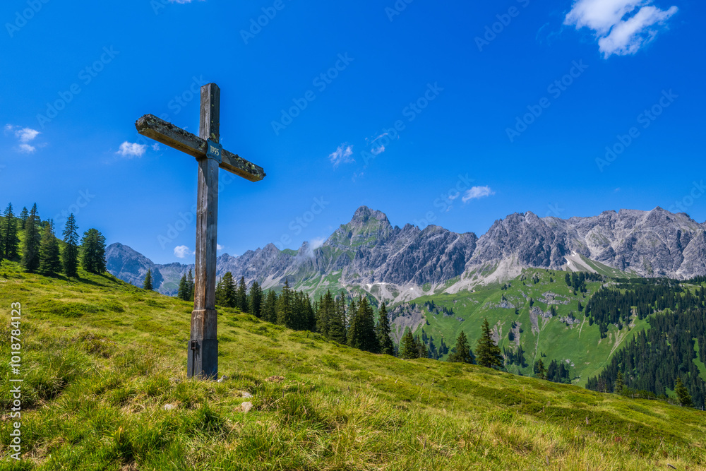 On the Golm with Zimba mountain in the background, Montafon Valley, State of Vorarlberg, Austria On the Golm with Zimba mountain in the background, Montafon Valley, State of Vorarlberg, Austria