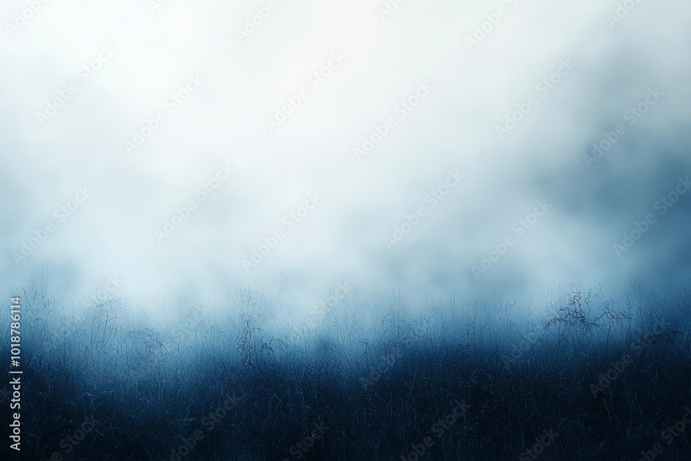 Silhouettes of Tall Grass in a Misty Field Silhouettes of Tall Grass in a Misty Field