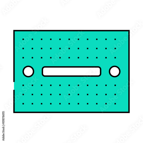 breadboard prototyping electronics line icon vector. breadboard prototyping electronics sign. isolated symbol illustration