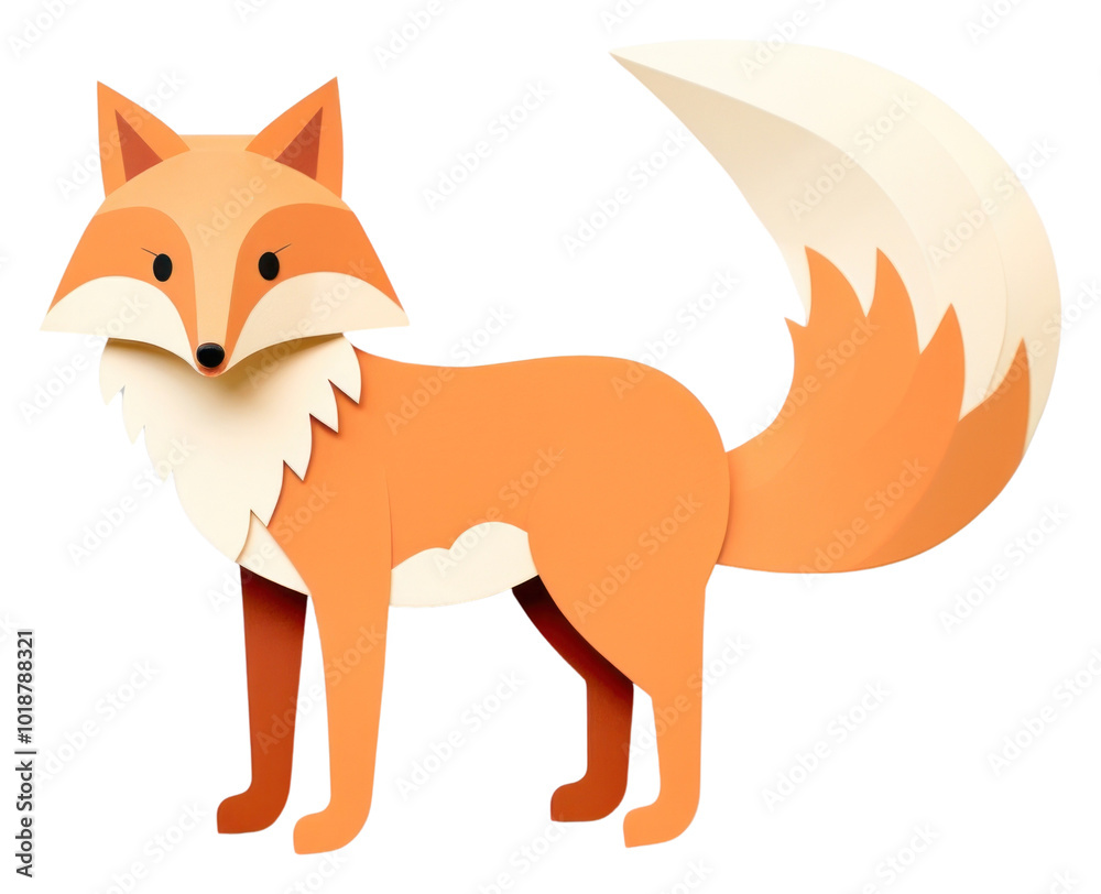 PNG Fox pastel minimal animal mammal art. PNG Fox pastel minimal animal mammal art.