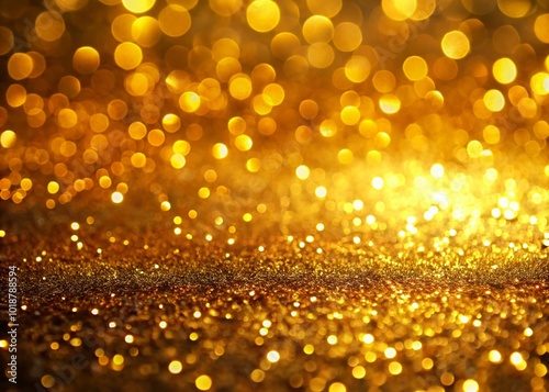 Golden abstract texture with shimmering light reflections creating a luxurious and elegant background