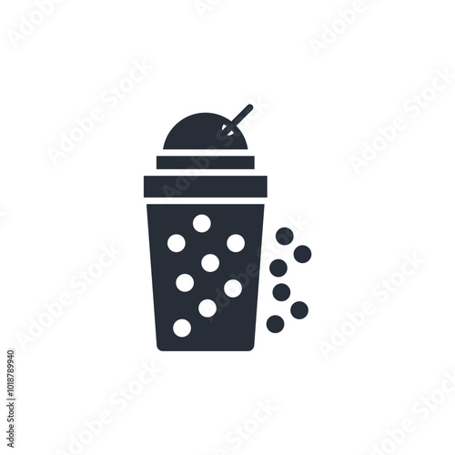 bubble tea icon. vector.Editable stroke.linear style sign for use web design,logo.Symbol illustration.