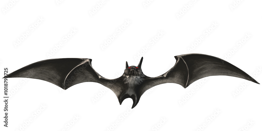 Fototapeta premium Scary Spooky Bat isolated on a Transparent Background