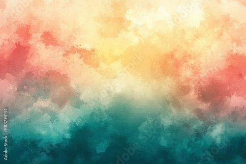 Abstract Watercolor Background with Blending Colors