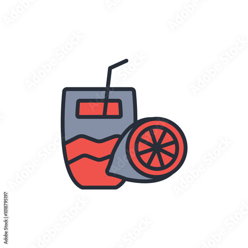 lemonade icon. vector.Editable stroke.linear style sign for use web design,logo.Symbol illustration.