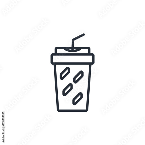soda icon. vector.Editable stroke.linear style sign for use web design,logo.Symbol illustration.