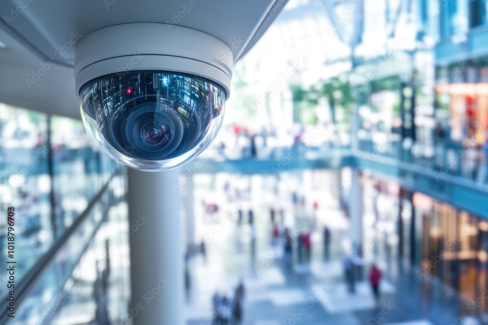 Exterior view of a building with a camera installed on its side, suitable for surveillance or architectural purposes Exterior view of a building with a camera installed on its side, suitable for surveillance or architectural purposes