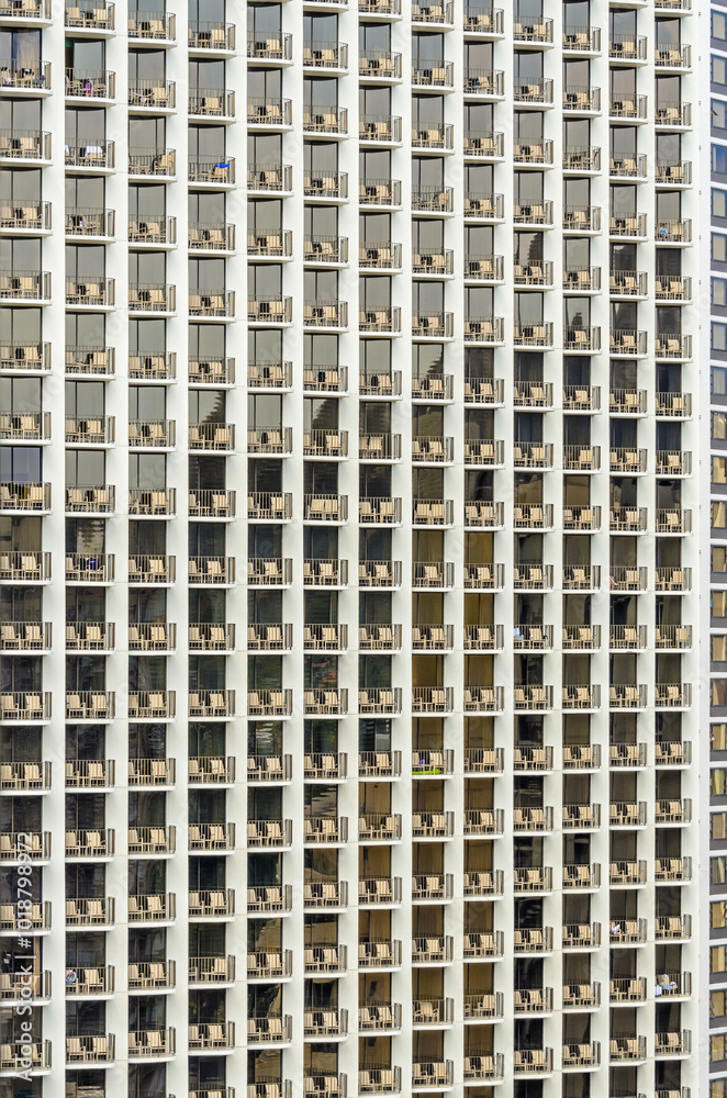 Modern apartment building with balcony. Hotel building. Modern apartment building with balcony. Hotel building.