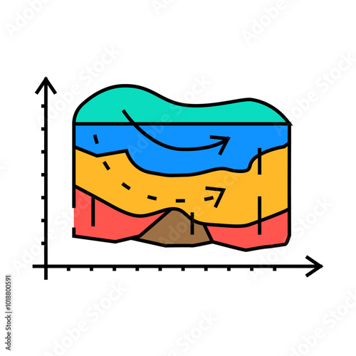 hydrogeological model hydrogeologist line icon vector. hydrogeological model hydrogeologist sign. isolated symbol illustration