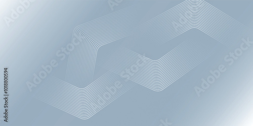 Abstract hexagon lines on gray background. Geometric stripe line art