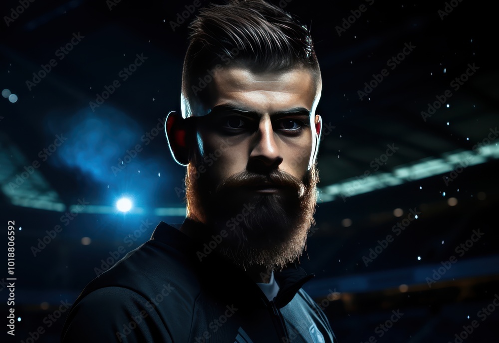 Portrait of a determined athlete at a training facility Portrait of a determined athlete at a training facility