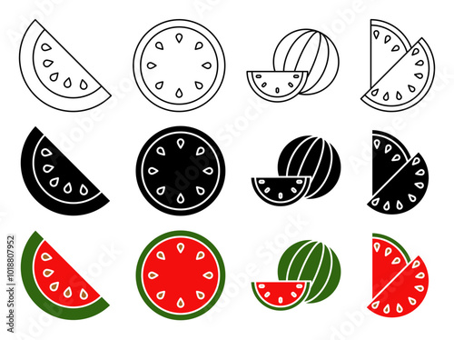 Watermelon Icon Set