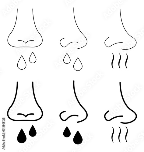 Runny Nose Icon Set