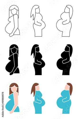 Pregnancy Icon Set