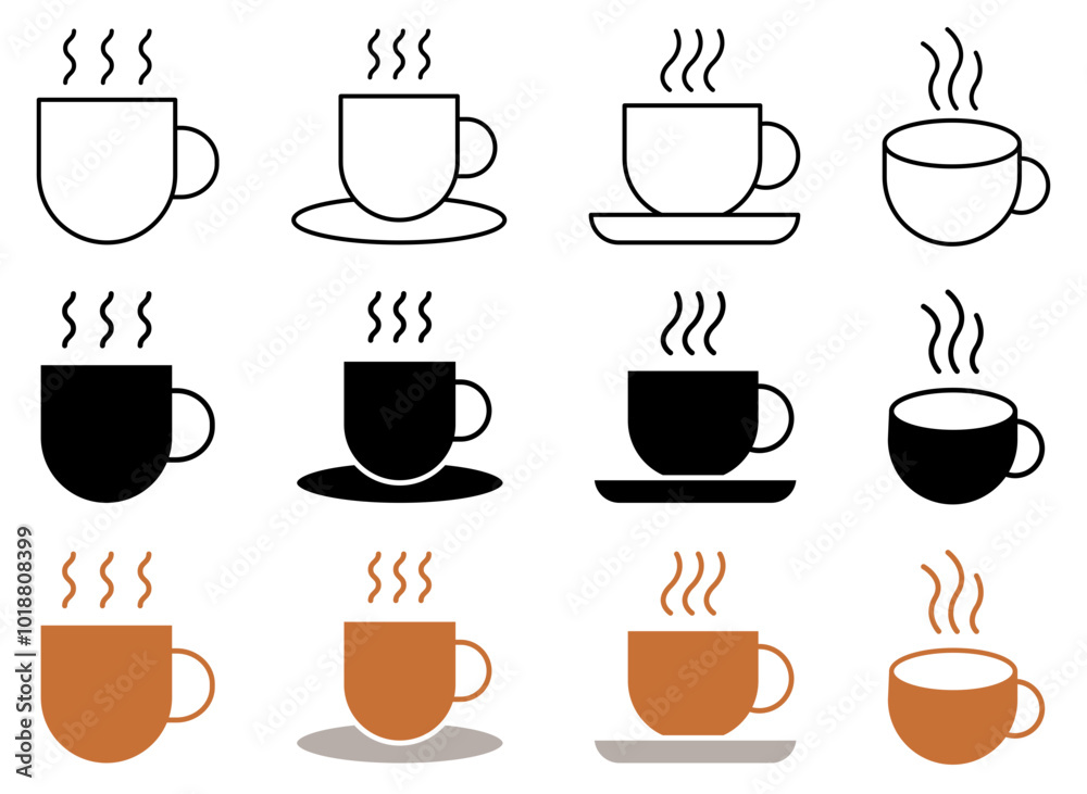 Coffee Cup Icon Set Coffee Cup Icon Set