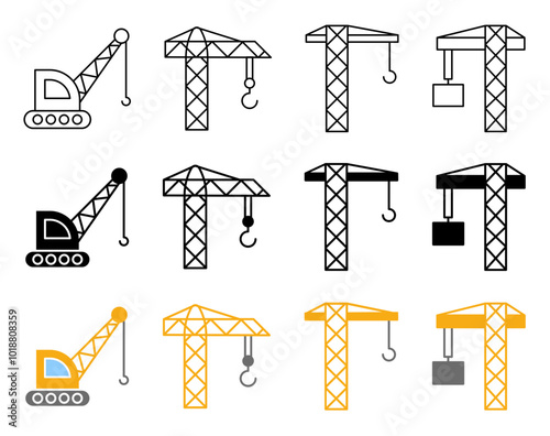 Crane Icon Set photo