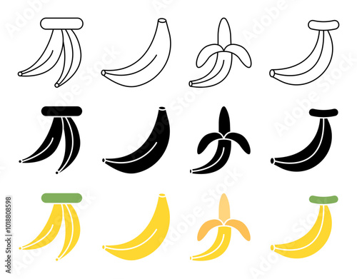 Banana Icon Set