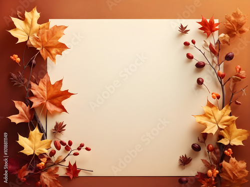 Fall Autumn Thanksgiving Backgrounds with Seasons Greetings | Warm Harvest-Themed for Holiday Festive Designs with copy space