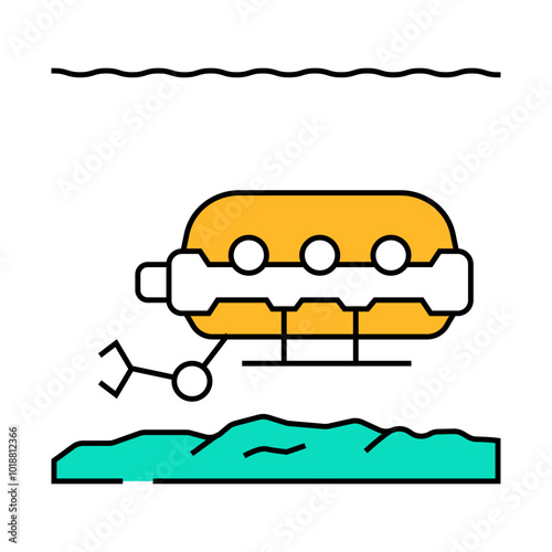 marine research expeditions line icon vector. marine research expeditions sign. isolated symbol illustration