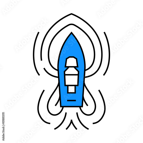marine hydrodynamics line icon vector. marine hydrodynamics sign. isolated symbol illustration