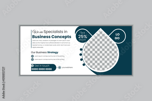 Creative Digital Facebook cover design template