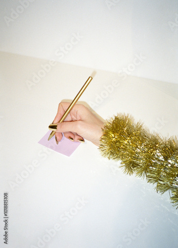 New Year tradition of make wishes concept