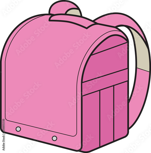 A Pink Elementary School Bag Randoseru icon.