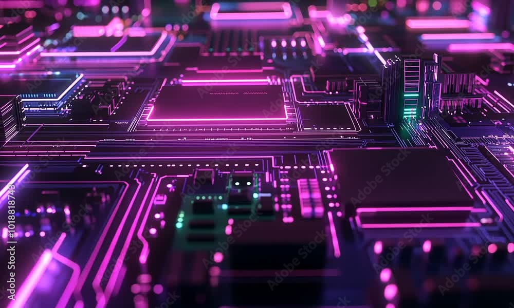abstract futuristic sci - fi futuristic tunnel with neon lights. future technology background, 3 d rendering