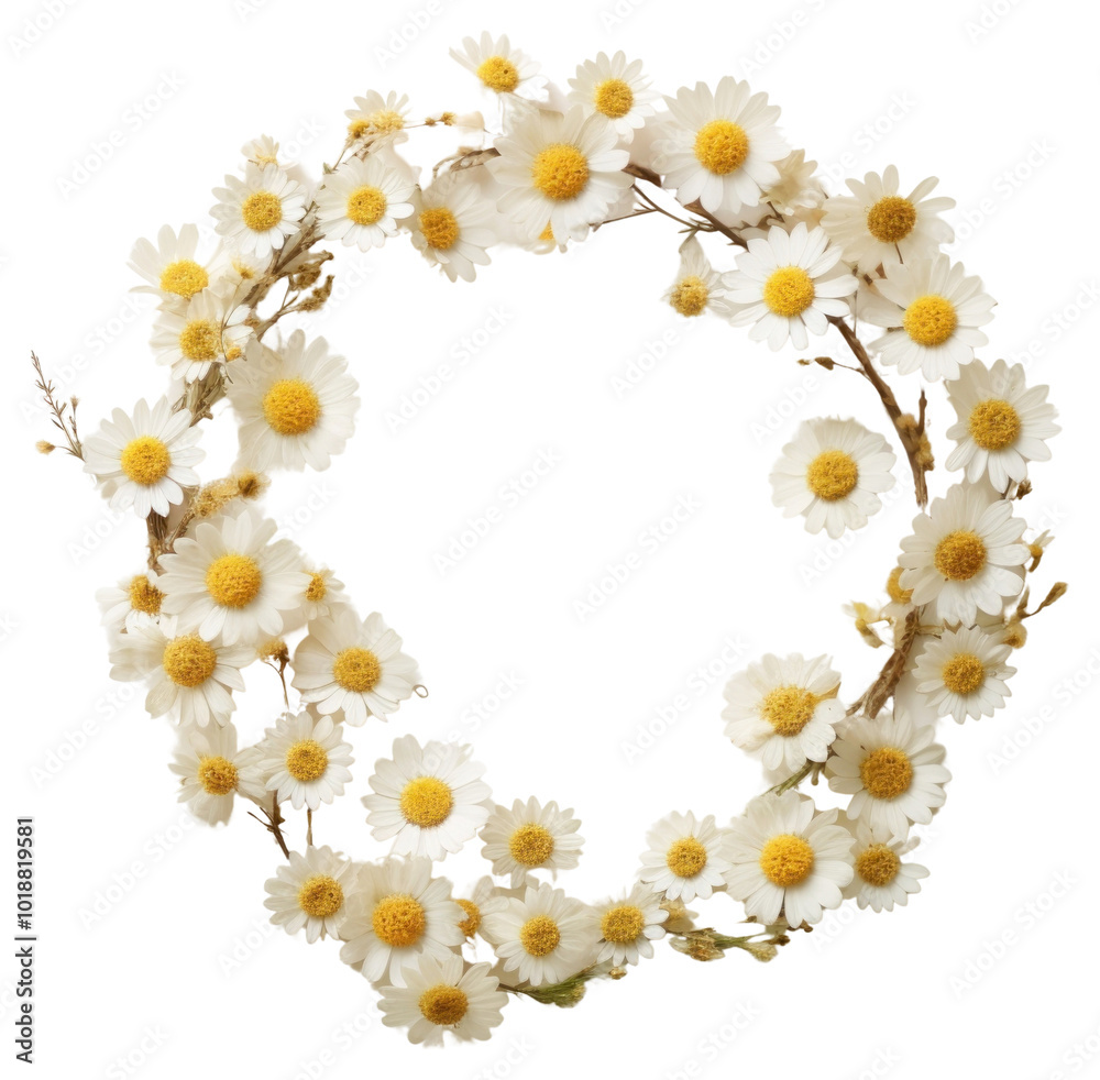 PNG Real pressed feverfew flowers blossom wreath plant. PNG Real pressed feverfew flowers blossom wreath plant.