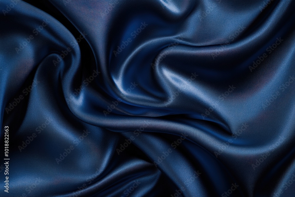 A blue fabric with a wavy texture, generative ai image A blue fabric with a wavy texture, generative ai image