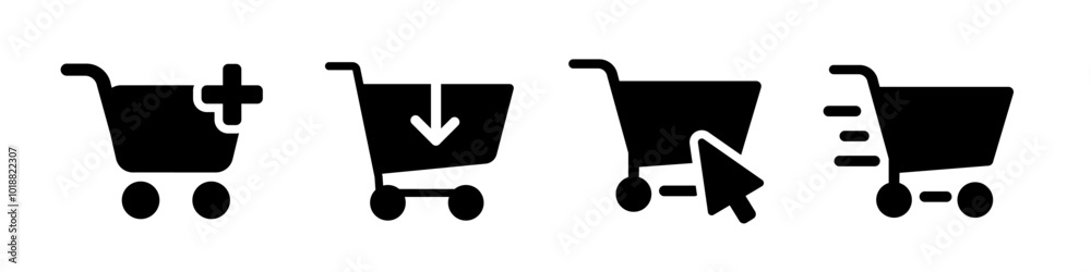 Cart icon. Shopping cart icon Cart icon. Shopping cart icon