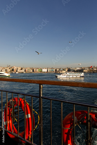 Life preserver on ferry photo