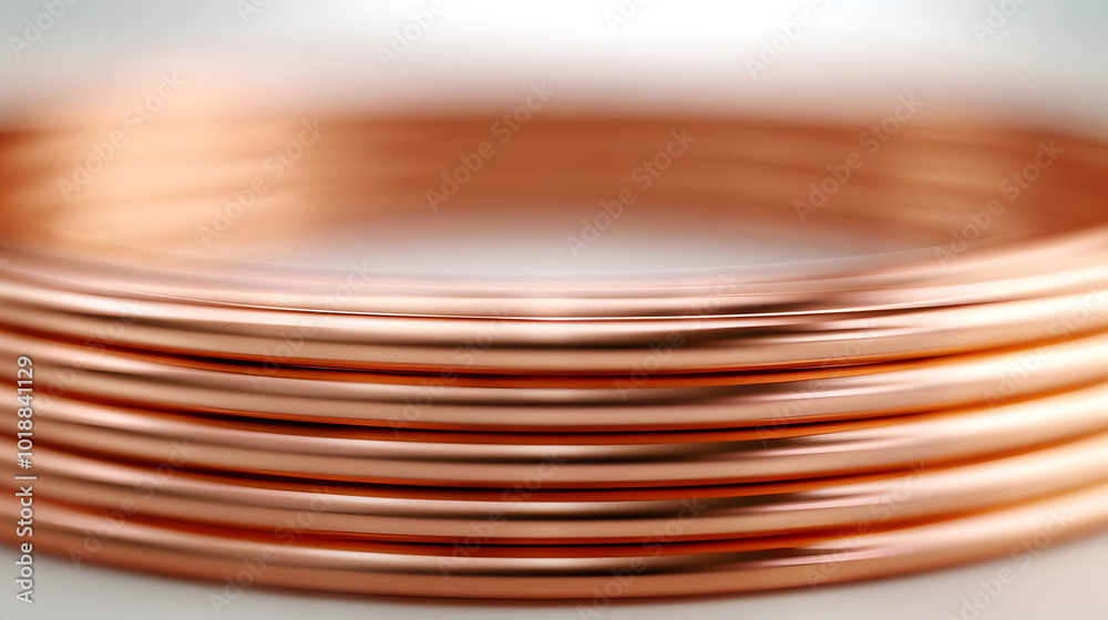 Copper Reel on Solid Background | Detailed Close-Up of Quality Fishing Equipment Copper Reel on Solid Background | Detailed Close-Up of Quality Fishing Equipment