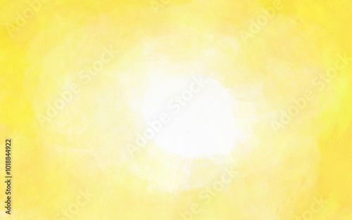 Yellow watercolor background. Hand drawn