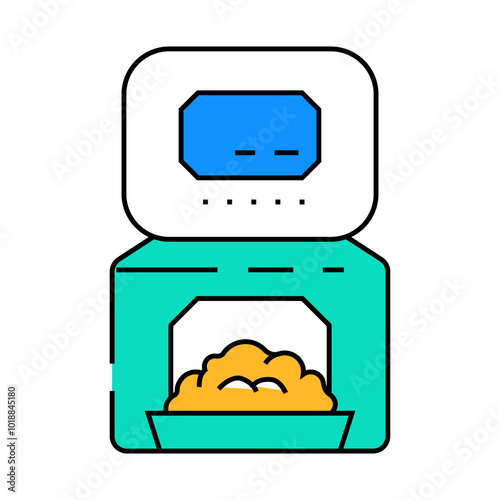 smart pet feeder home line icon vector. smart pet feeder home sign. isolated symbol illustration