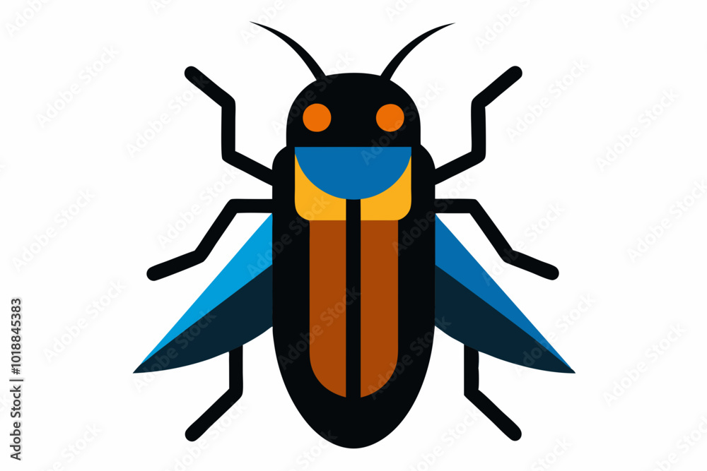 Click Beetle Insects creative vector illustration on a white background Click Beetle Insects creative vector illustration on a white background