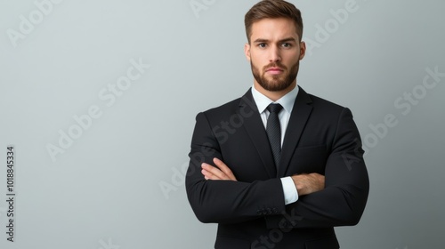 Office worker with a confident posture correcting misinformation in a calm, respectful tone, addressing a lie head-on 