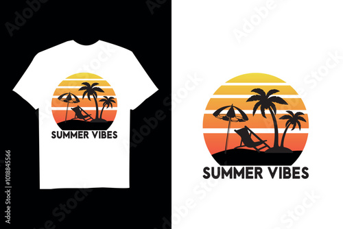 Life is better in the summer vintage summer retro style t-shirt