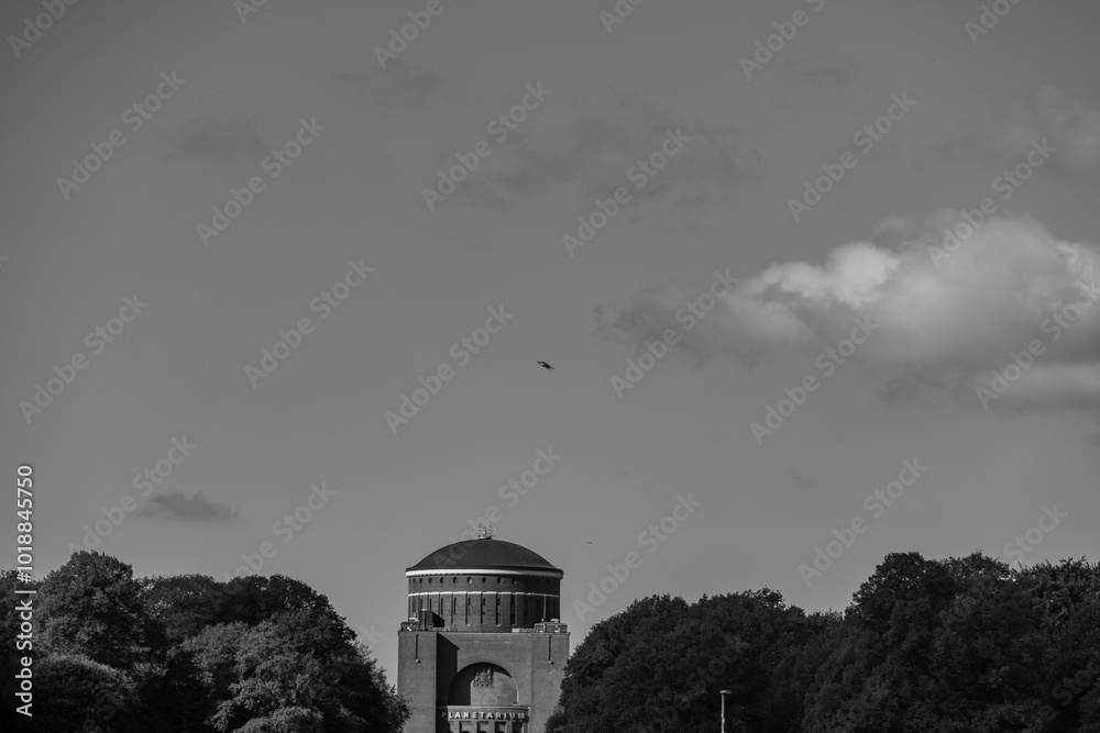 Fototapeta premium Spätsommertag an der Alster inHamburg