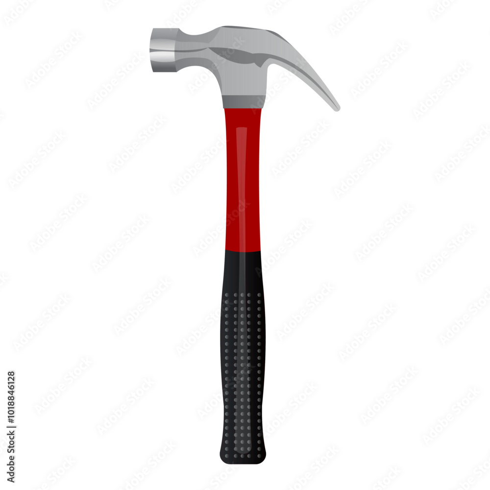 A hammer displayed prominently with a striking design. Vector illustration A hammer displayed prominently with a striking design. Vector illustration