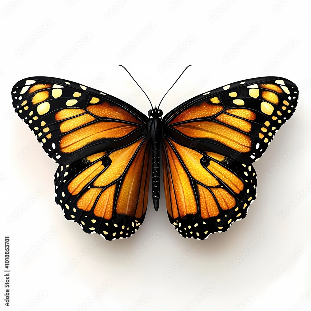 Fototapeta premium Whimsical Butterfly with Bright and Cheerful Design