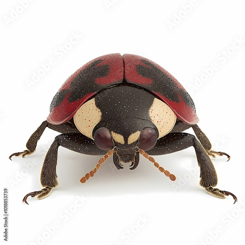 Charming Ladybug Illustration with Exaggerated Spots photo