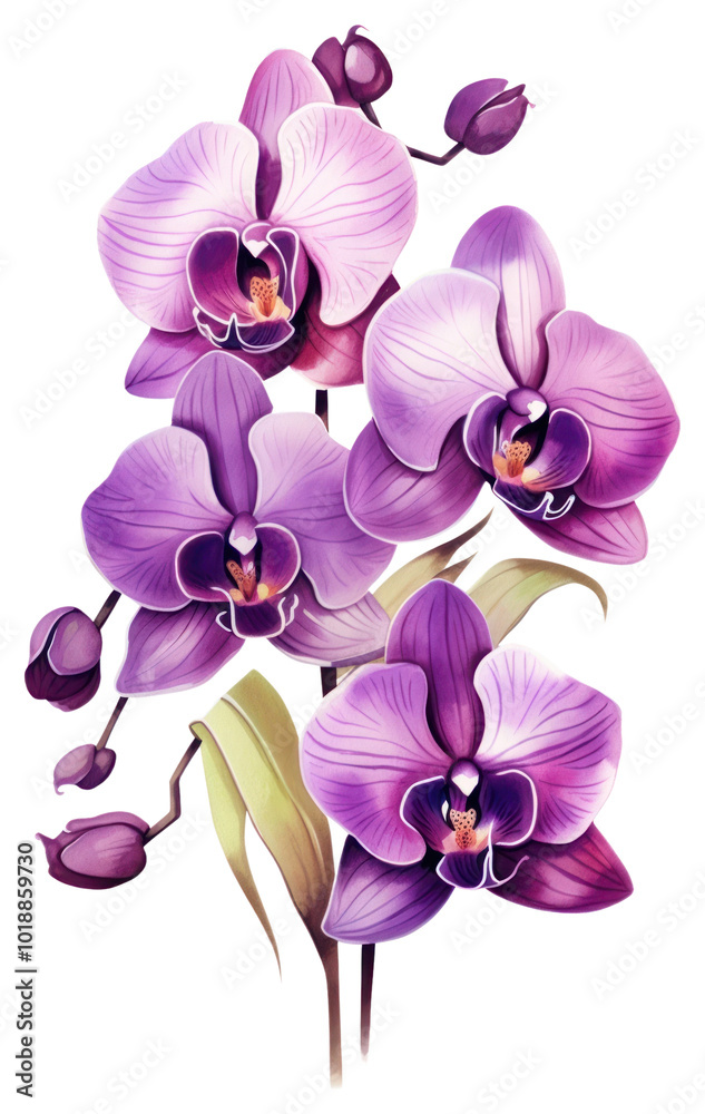 Obraz premium PNG Orchid flower plant purple.