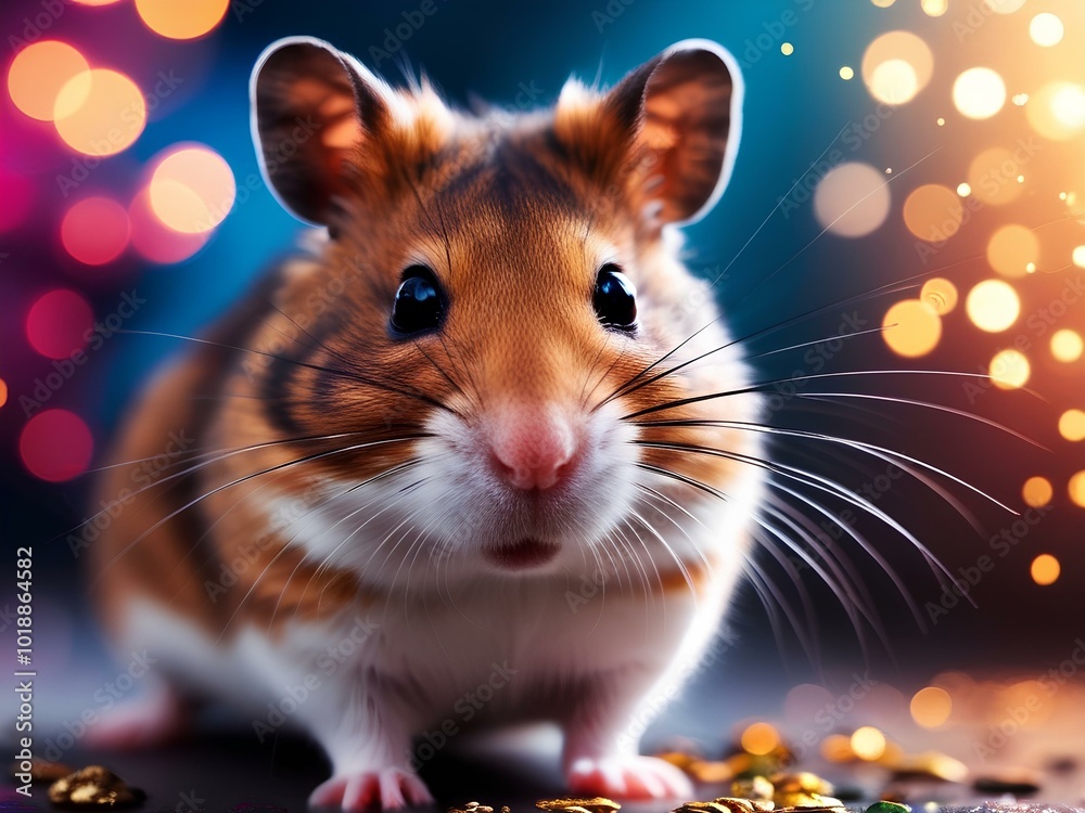 A Fluffy Hamster with Round Eyes A Fluffy Hamster with Round Eyes