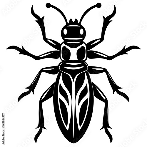 A Tiger Beetle insect vector illustration on a white background